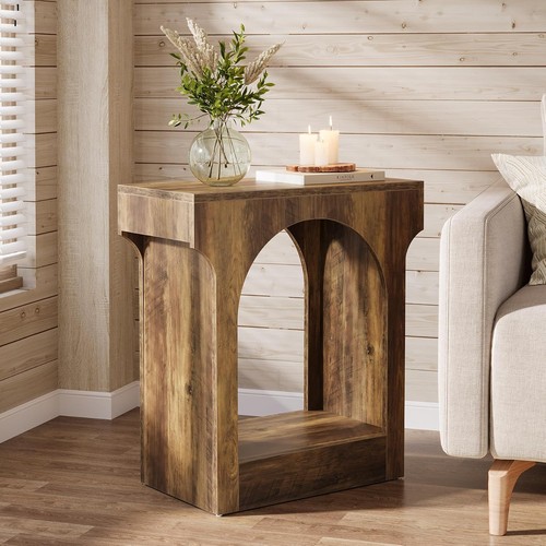 Arched wood end - arched, 2-tier